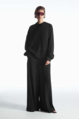 Silk Wide-Leg Trousers