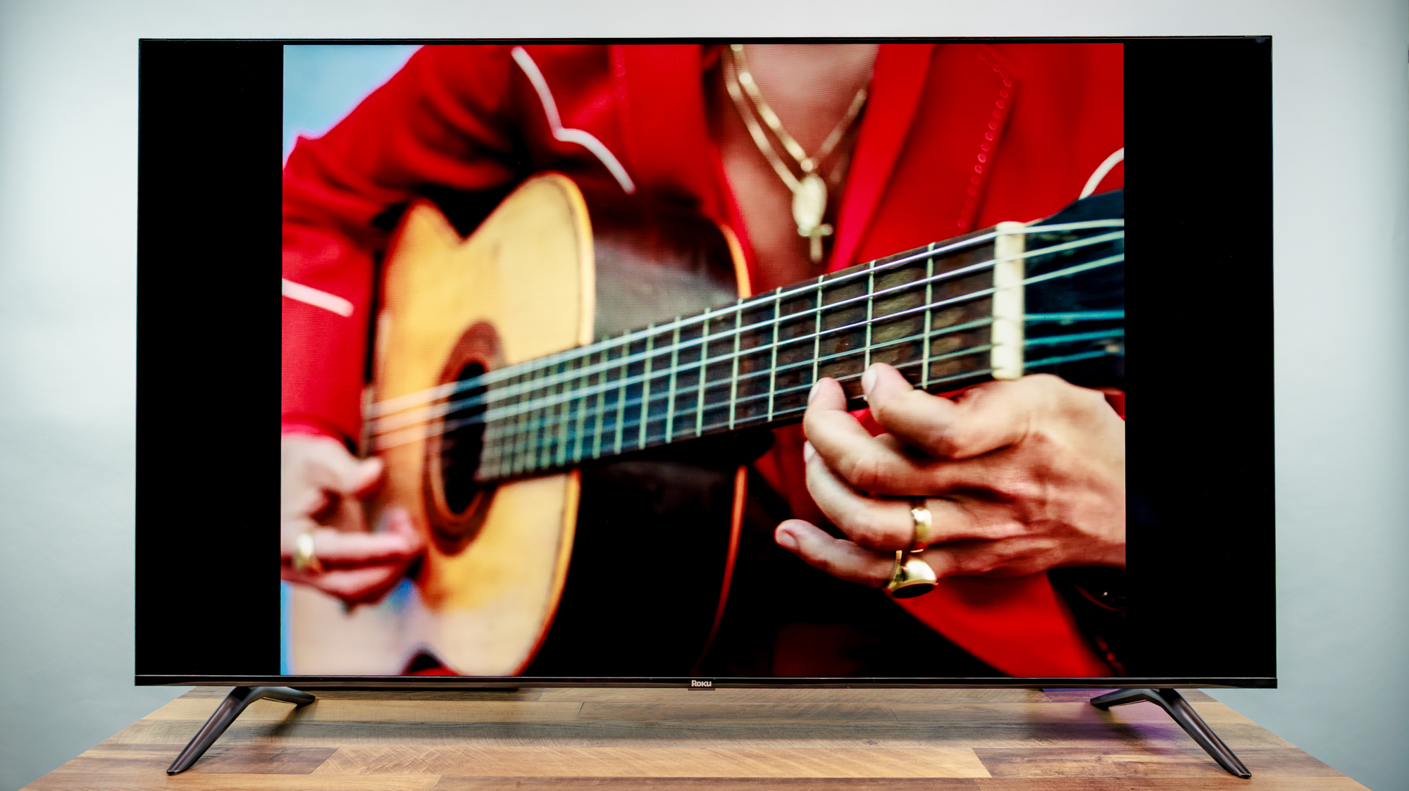 Roku 65-inch Class Select Series 4K QLED (2026) TV on a desk