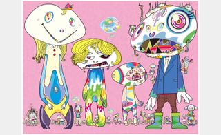 Colourful artwork by Takashi Murakami