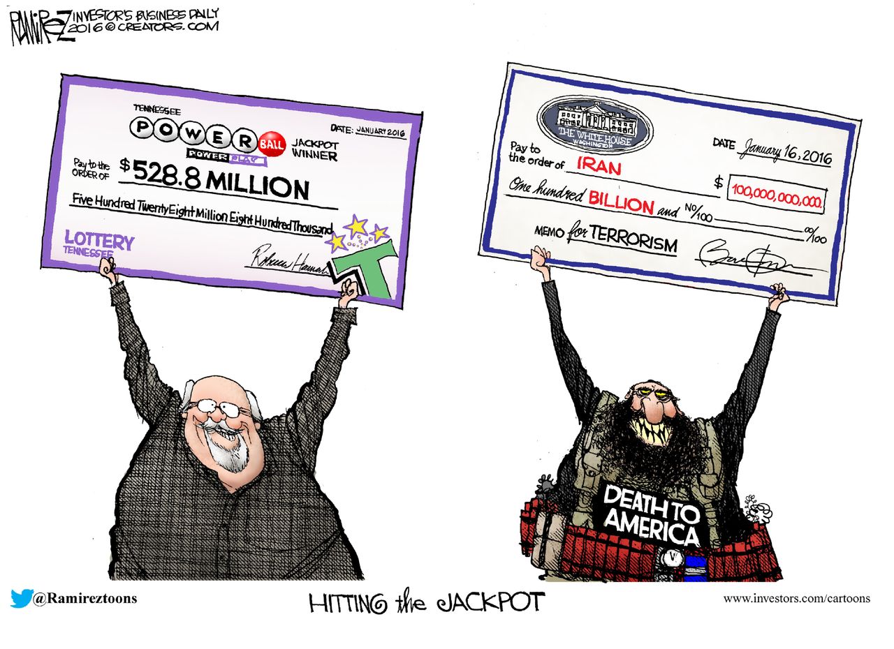 Editorial Cartoon World Iran Powerball