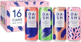 Dash Water Mixed Pack X 16 – Flavoured Sparkling Spring Water – Raspberry, Lime, Grapefruit, Peach – Infused With Wonky Fruit (16 X 330ml Cans)