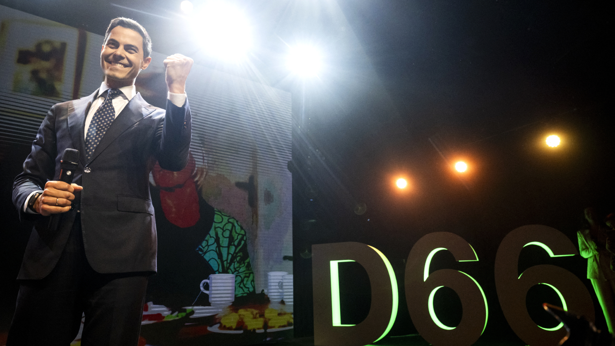 Dutch center-left leader Rob Jetten after his D66 party did well in national elections