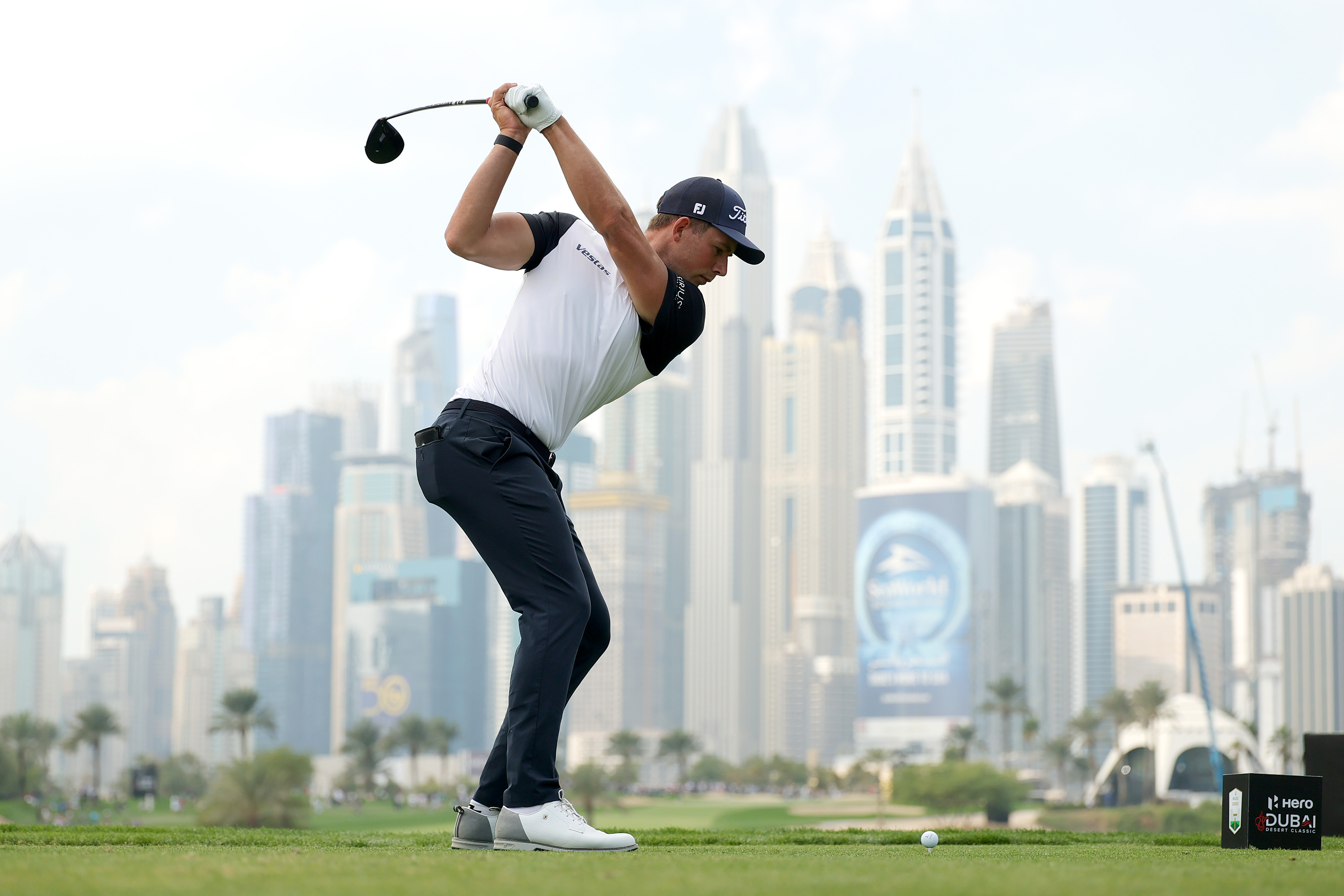 Niklas Norgaard hitting a driver
