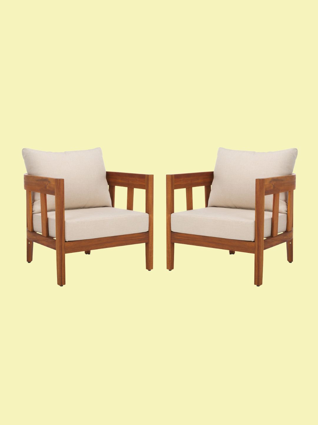 Wayfair, Ebern Designs Owen Solid Acacia Wood Outdoor Lounge Chair Set &amp;amp; Reviews | Wayfair.co.uk
