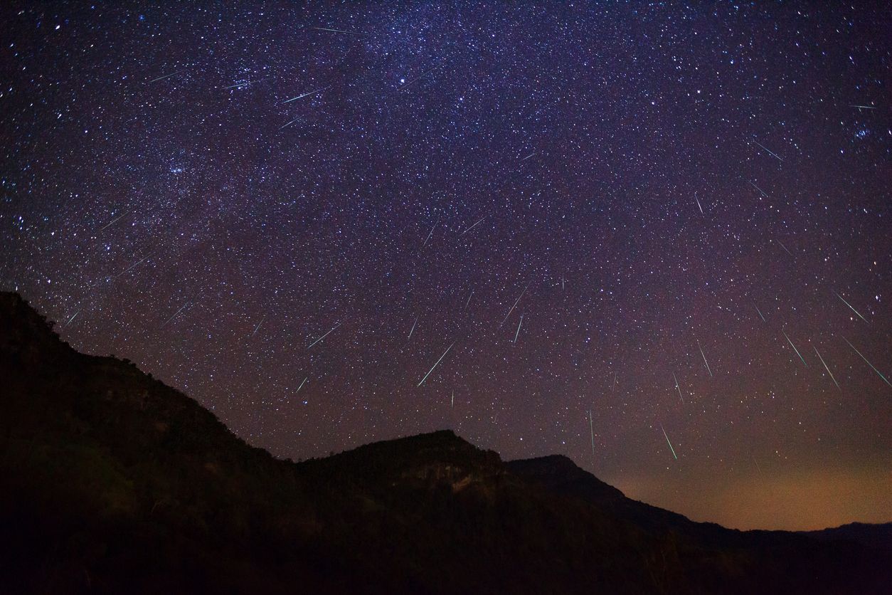 A meteor shower.