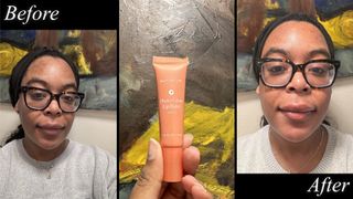 Ariel Baker testing naturium lip balm