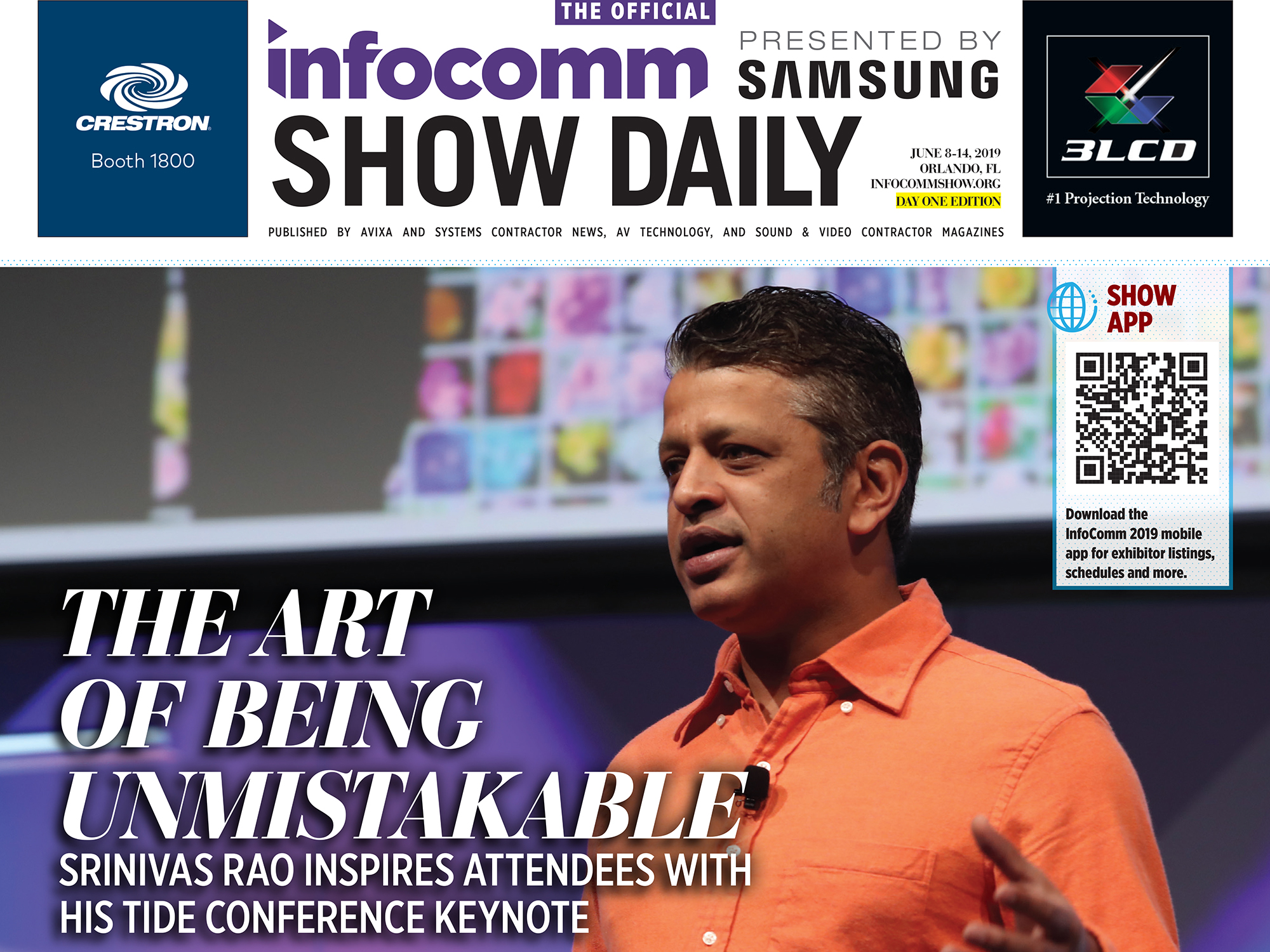 Cover of Day 1 (Wed Jun 12) of InfoComm 2019 Show Daily