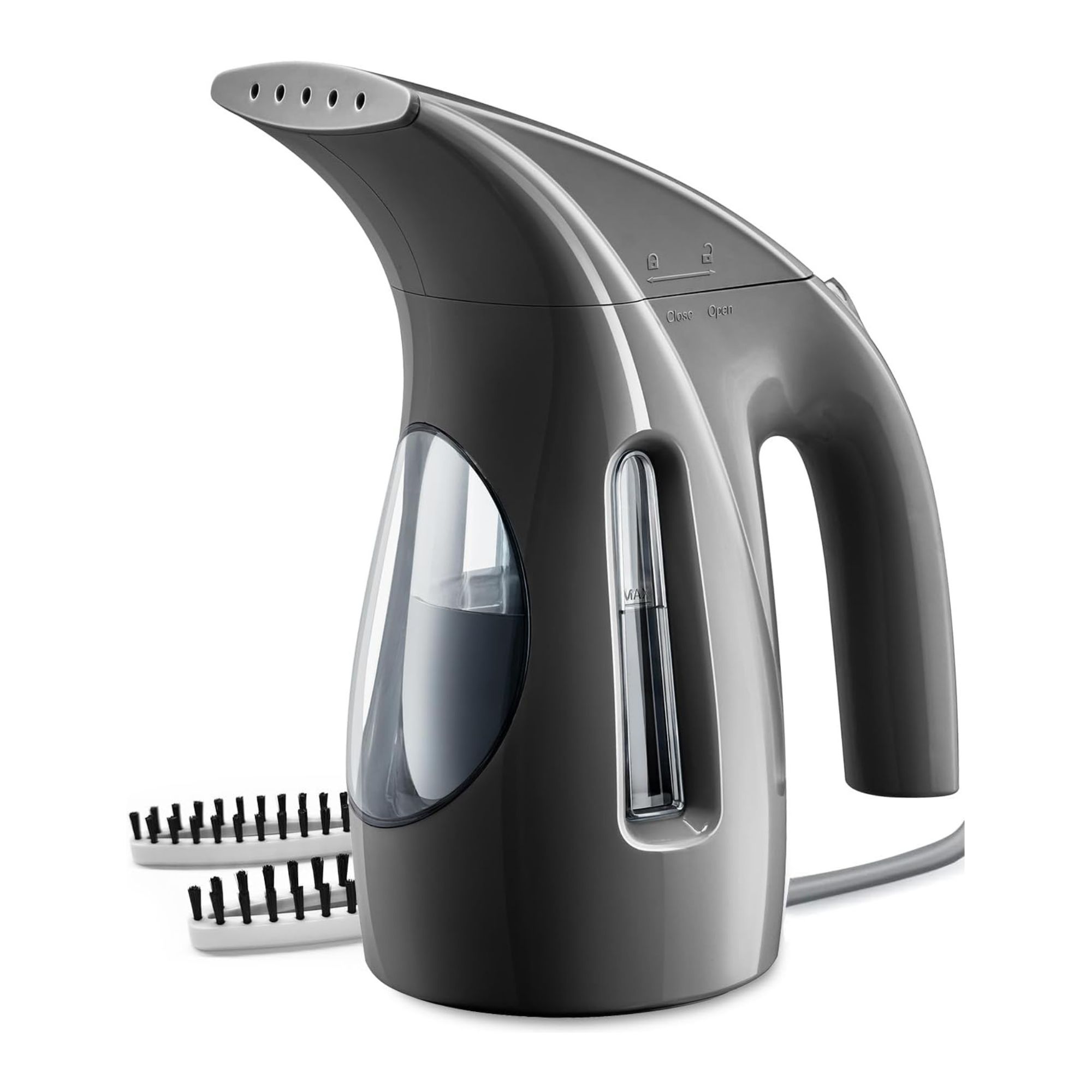 HiLIFE clothes steamer against white background.
