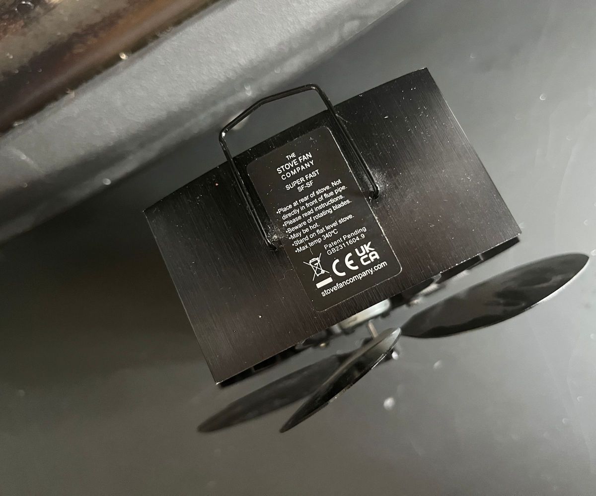 forest master stove fan from behind