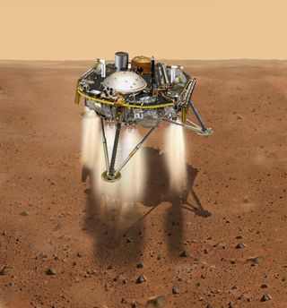 Mars InSight lander landing art