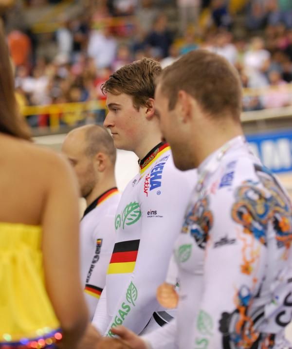 The men's sprint podium