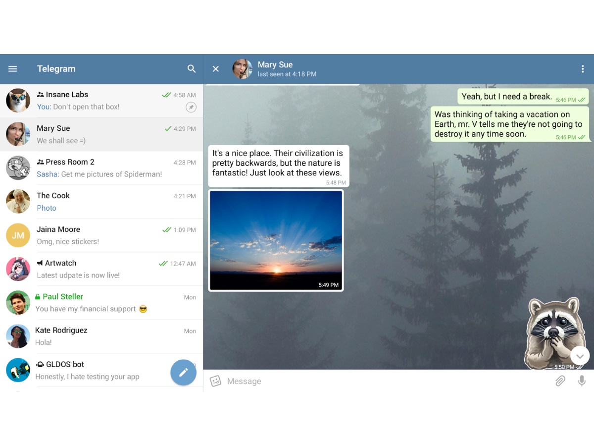 best whatsapp alternatives: telegram