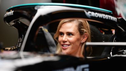 Tiffany cromwell in bottas car