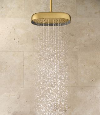 Water falling from shower head