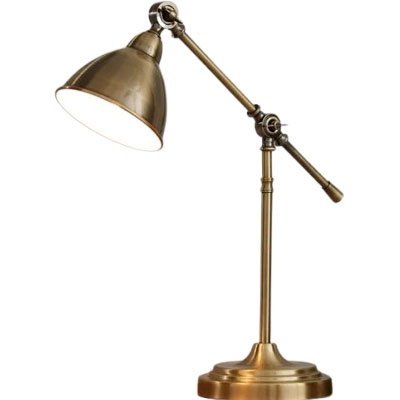 adjustable brass reading lamp from Dunelm