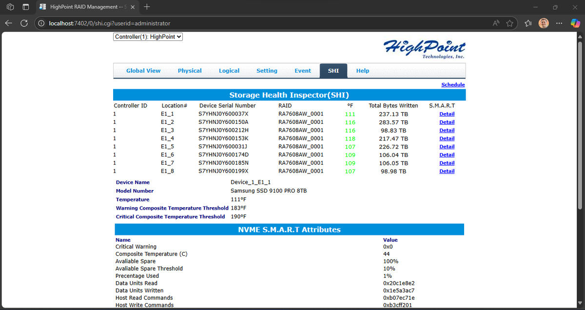 HighPoint RocketAIC 7608AW