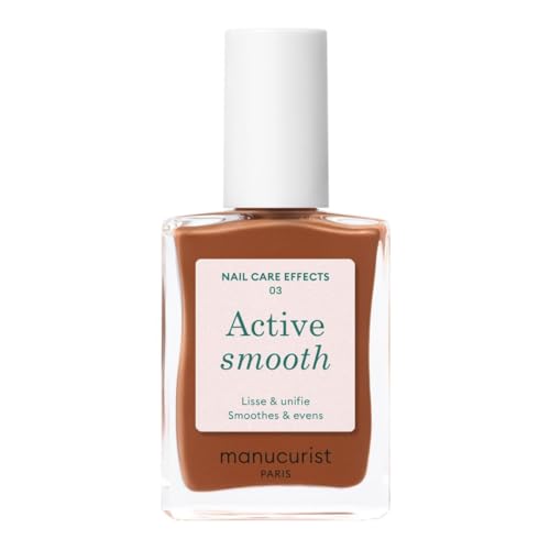 Manucurist Active Smooth&amp;trade; 03 Nail Concealer Polish &amp;amp; Care - 2 in 1 Nude Nail Polish : Nail Strengthener and Growth - Nail Concealer - Ridge Filler for Nails - Natural Nail Polish - Bronze Finish