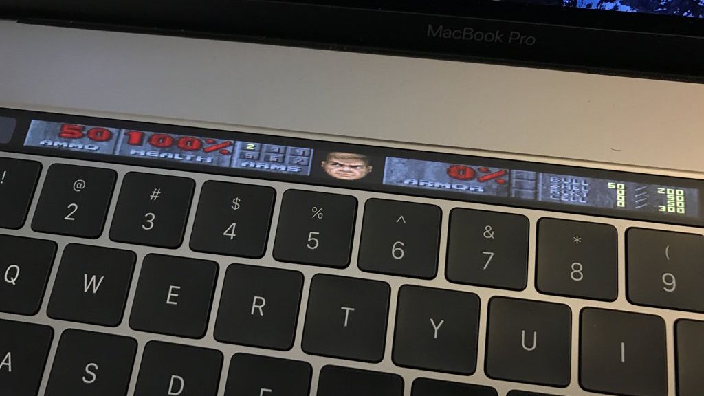 Doom Runs on Everything Episode 1,975 MacBook OLED touchbar edition