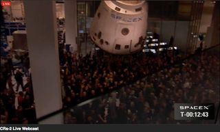 SpaceX Employees Gather to Watch Falcon 9 Launch