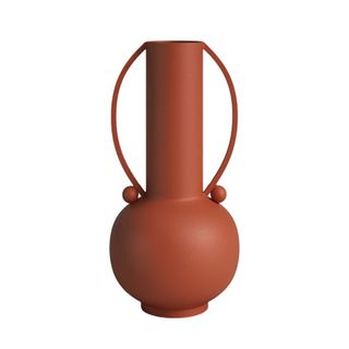 A red iron vase