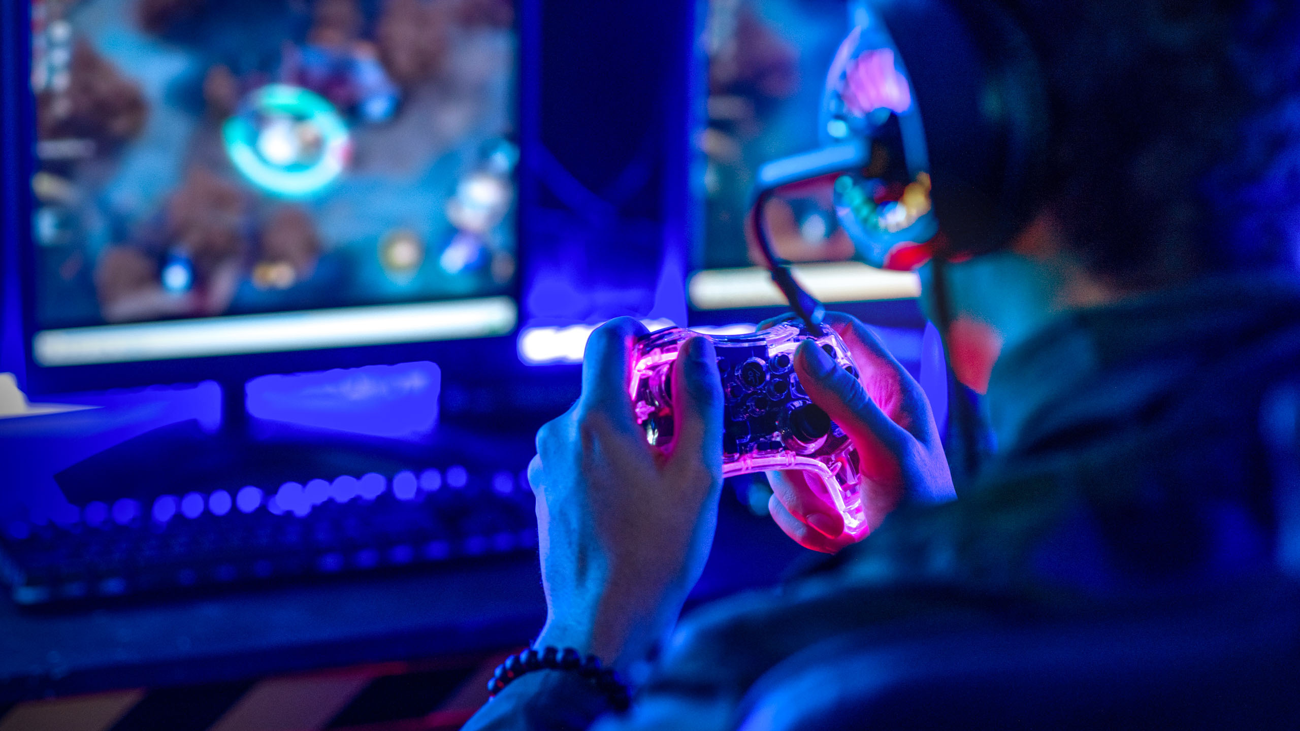playing video games
