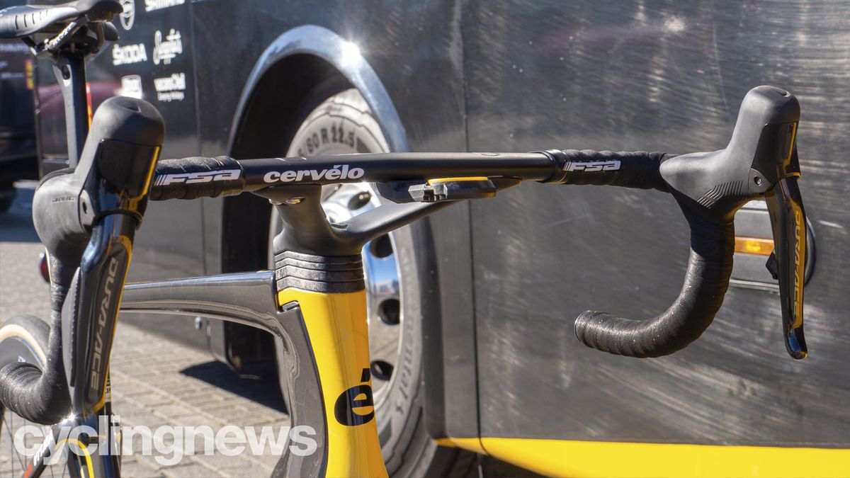 Tiesj Benoot's Cervelo S5 aero bike at Kuurne Brussel Kuurne