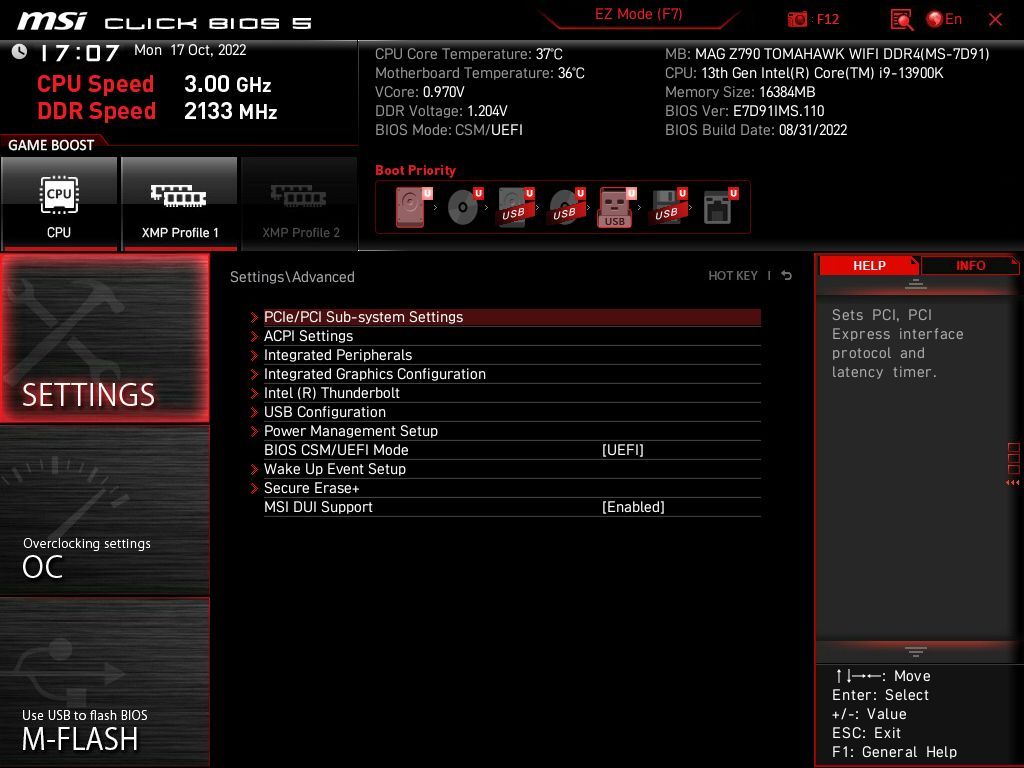 MSI MAG Z790 Tomahawk WIFI