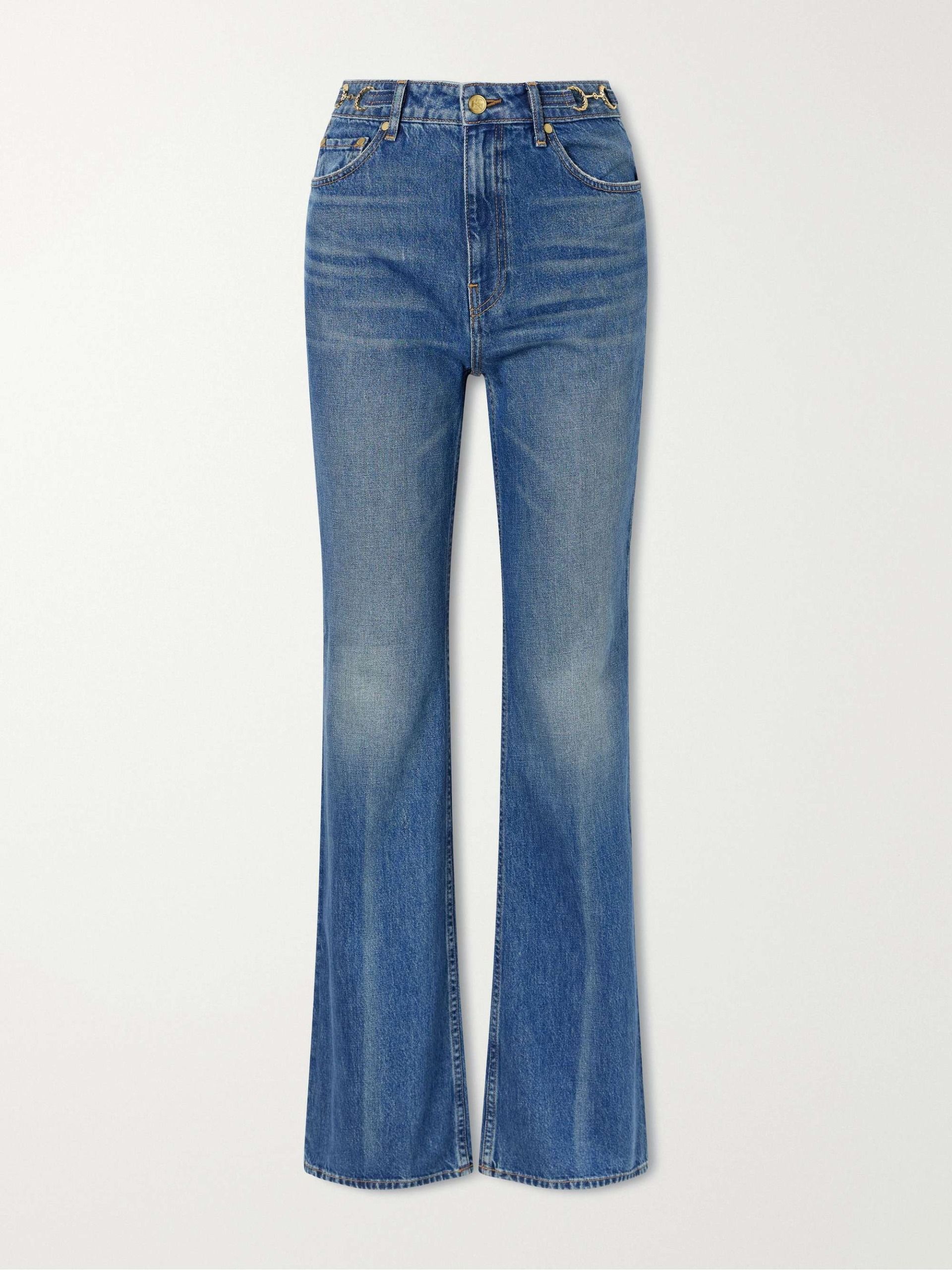 The Colette Embellished High-Rise Straight-Leg Jeans