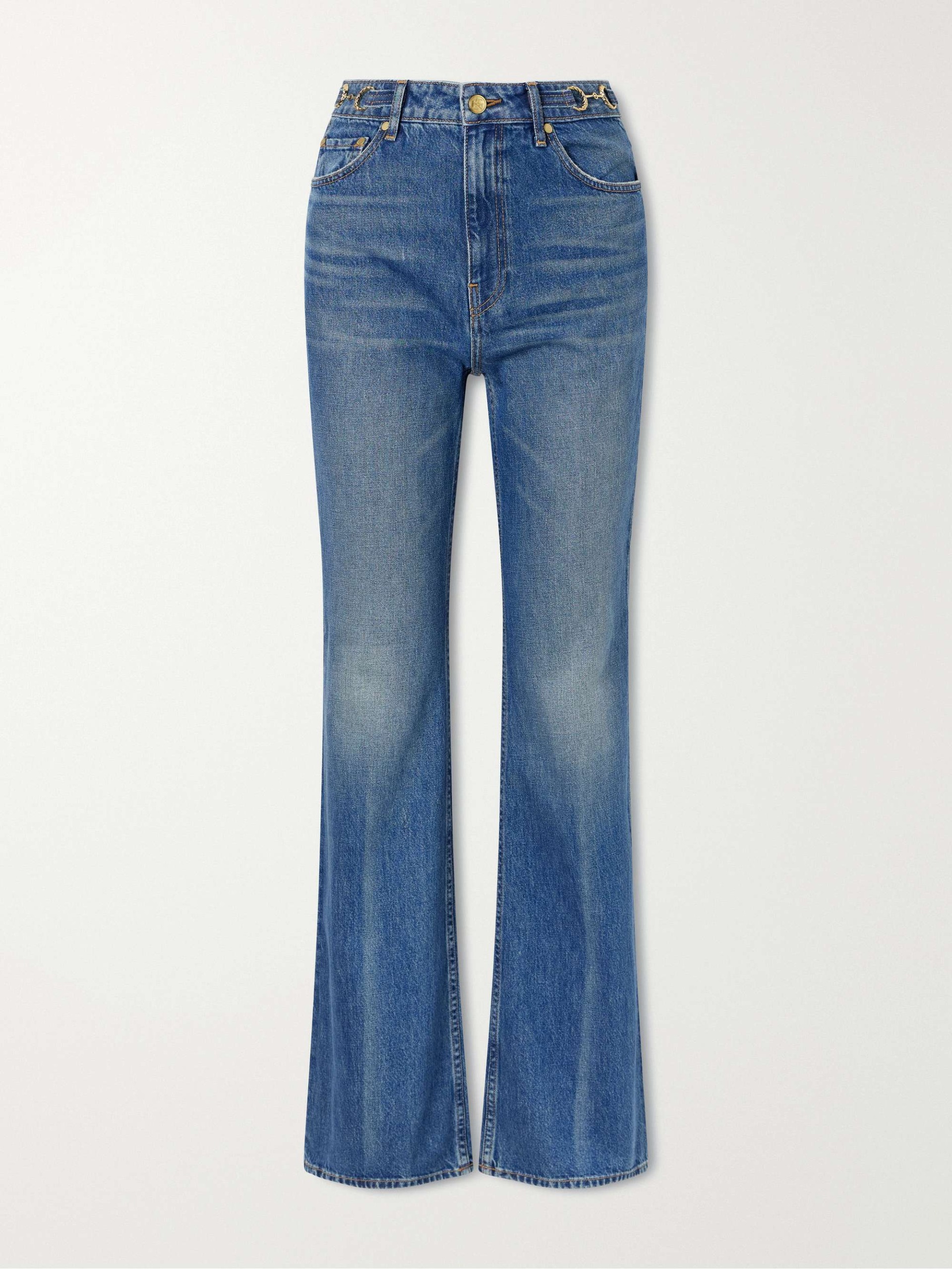 The Colette Embellished High-Rise Straight-Leg Jeans
