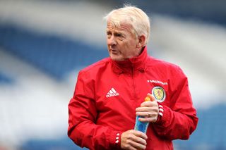 Scotland manager Gordon Strachan is seen during a training session ahead of the FIFA 2018 World Cup Qualifier against Slovakia at Hampden Park on October 2, 2017 in Glasgow, Scotland. (Photo by Ian MacNicol/Getty Images)