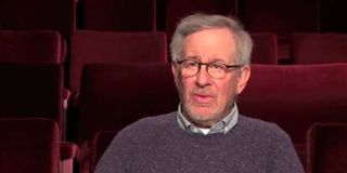 Steven Spielberg giving interview