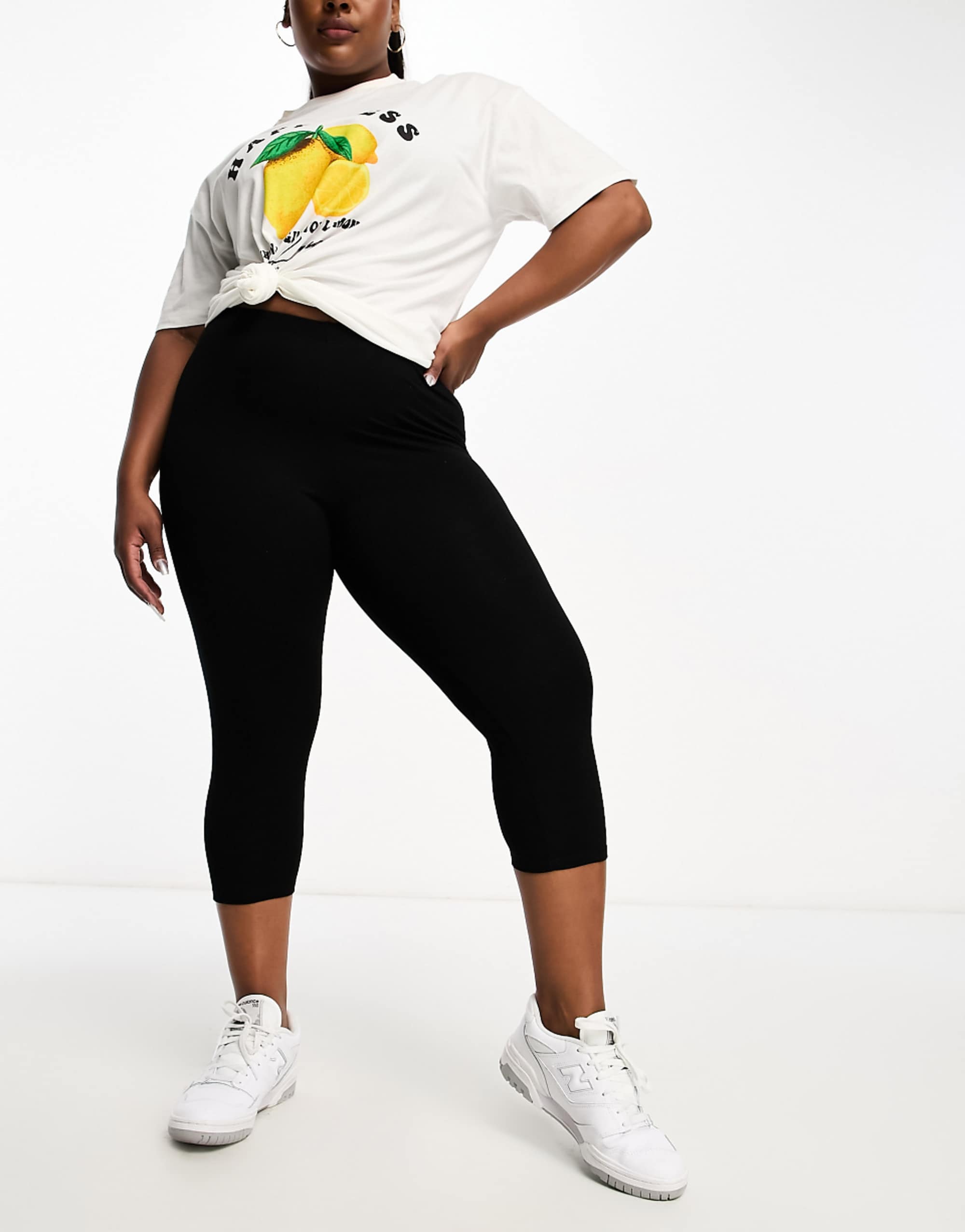 Asos Design Curve Capri Legging in Black