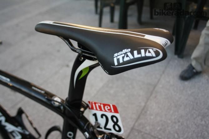 The Movistar rider&rsquo;s saddle of choice in Selle Italia&rsquo;s SLR Team Edition