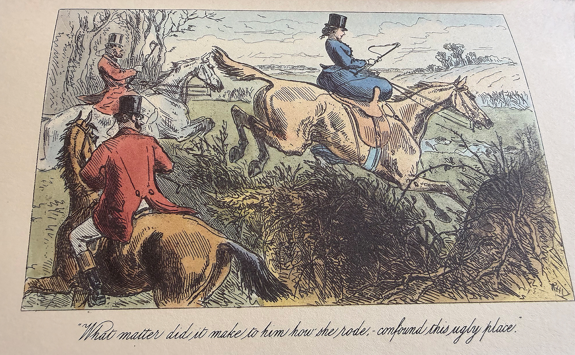 An illustration from an old hunting book