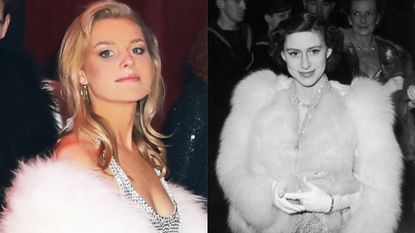 Princess Margaret's lookalike granddaughter's sweet link to her. The two royals are seen here side-by-side