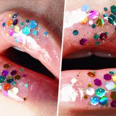 Nail, Glitter, Nail care, Nail polish, Finger, Lip, Cosmetics, Pink, Mouth, Manicure, 