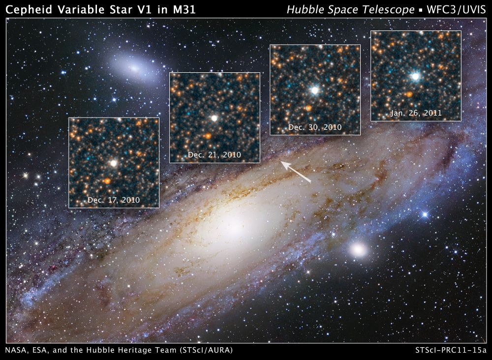 A shot focusing on the Cepheid variable star