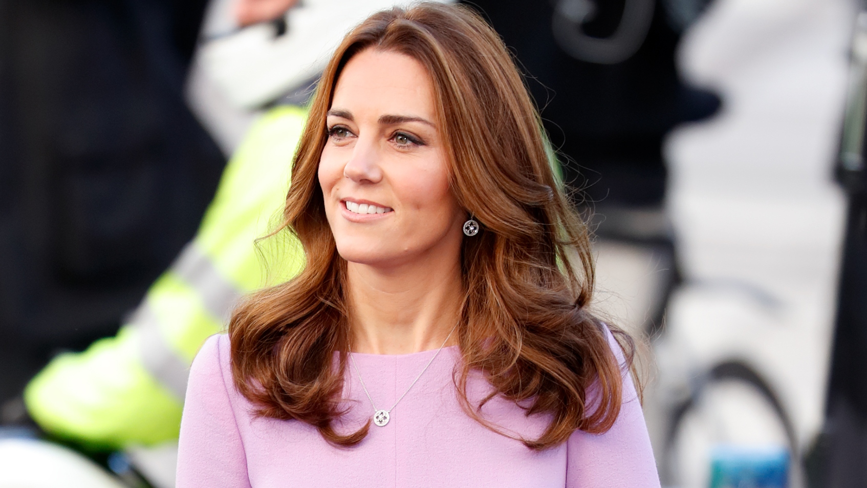 Catherine, Princess of Wales smiles as she arrives to attend the Global Ministerial Mental Health Summit at London County Hall on October 9, 2018 