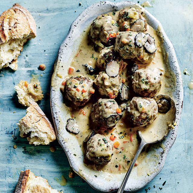 Meatballs in Black Truffle Sauce Dinner Recipes Woman & Home