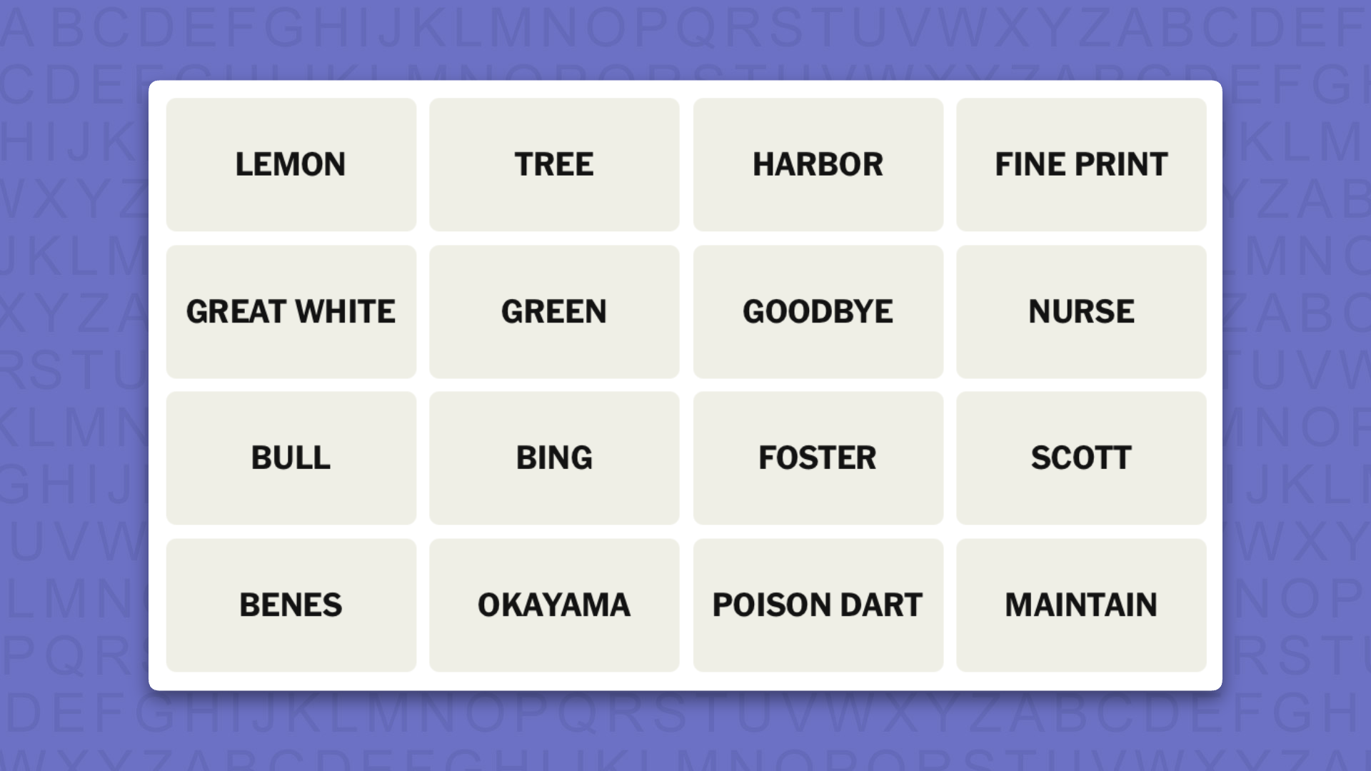 NYT Connections hints for game 1158 on a purple background