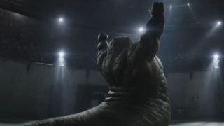 A jacked hutt flexes for the crowd