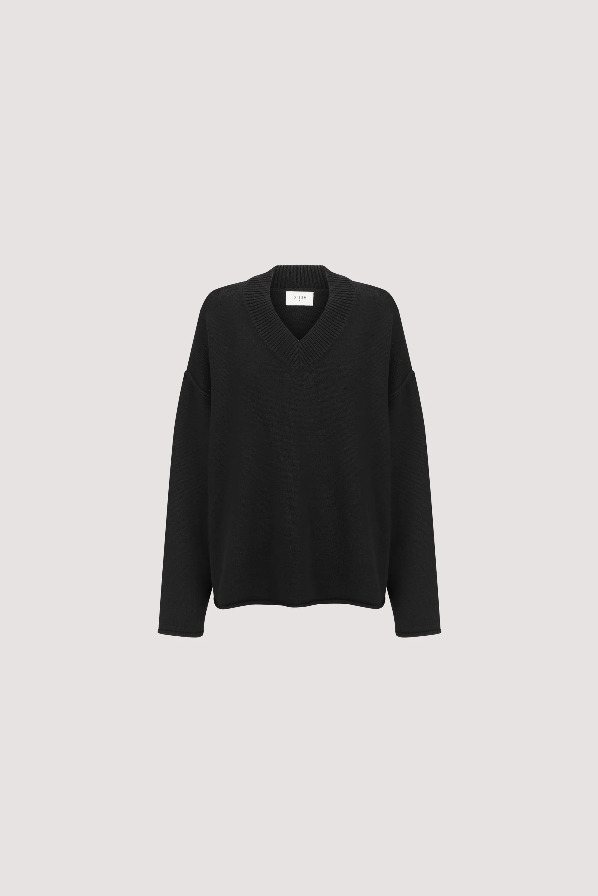 Dissh, Flint Black V Neck Knit Jumper