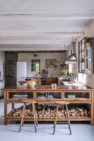 Our Food Stories devol kitchen with its vintage wooden kitchen cabinet ideas