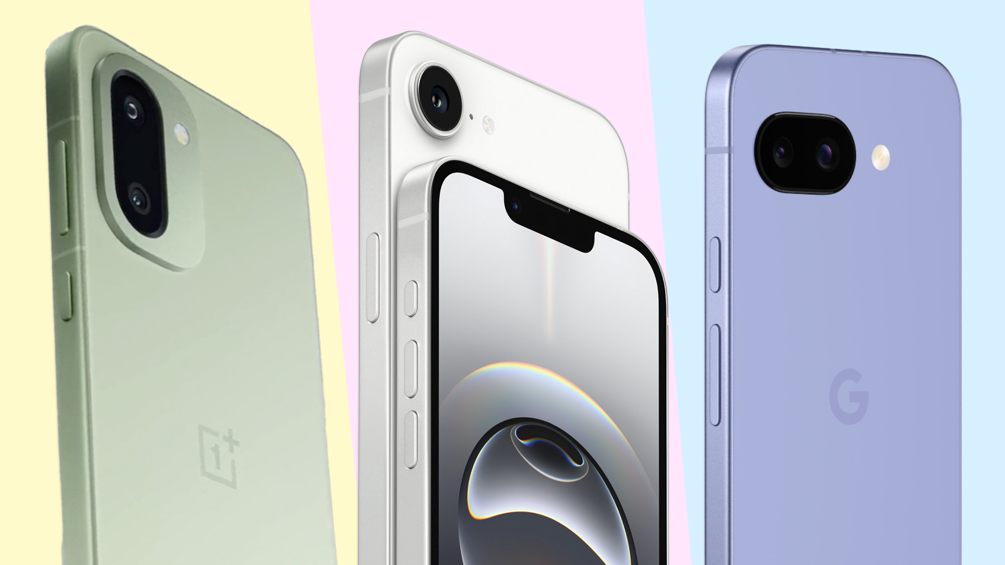 OnePlus 15R vs iPhone 16e vs Pixel 9a.