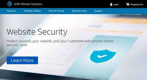 AT&T web hosting homepage
