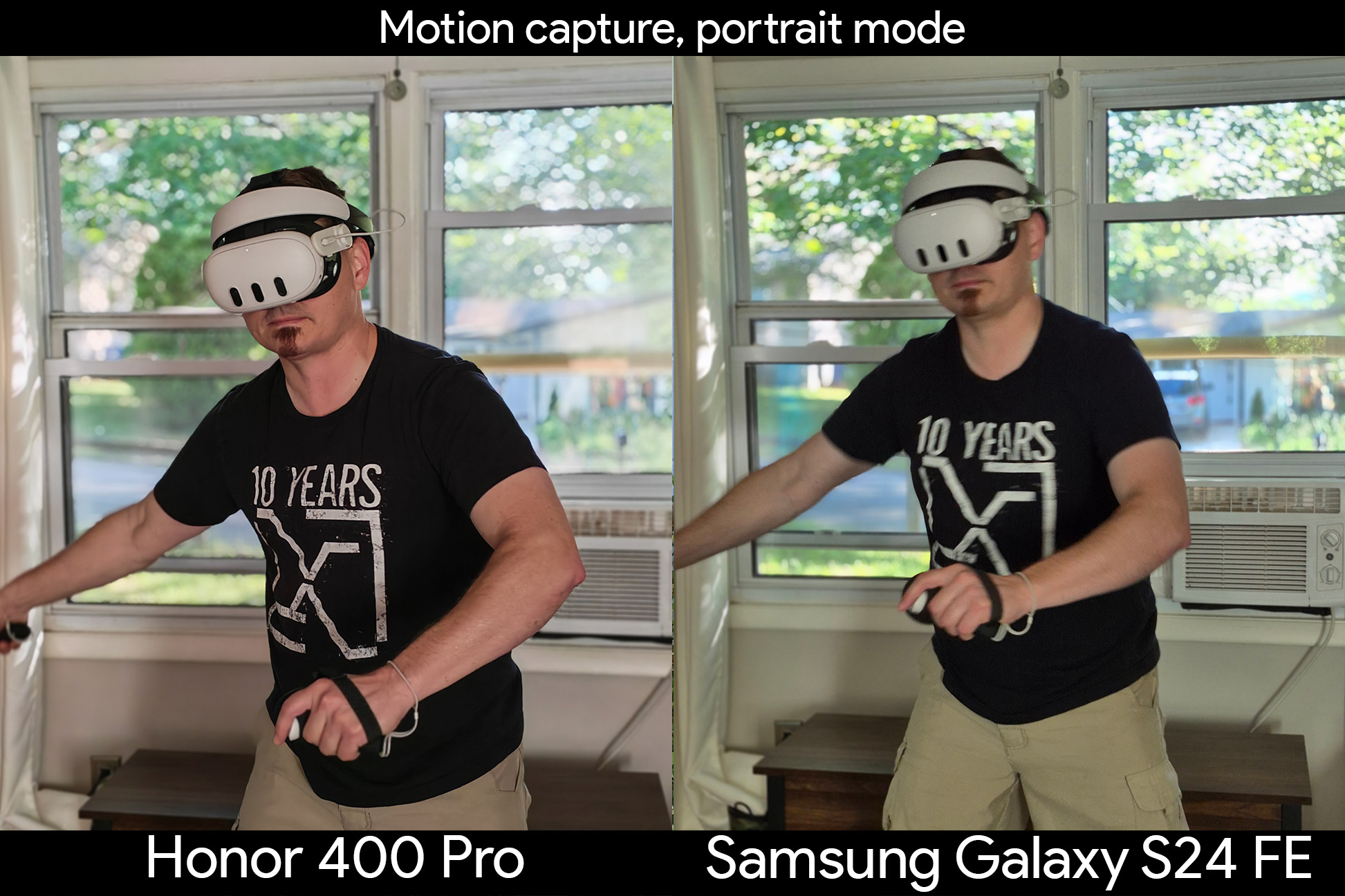 Comparing the motion capture quality of the Honor 400 Pro vs Samsung Galaxy S24 FE's cameras