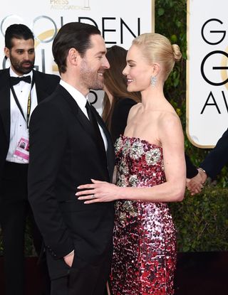 Kate Bosworth and Michael Polish at the Golden Globes 2016