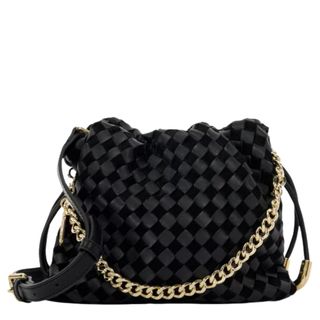 Bolso pequeño de cuero tejido con cordón Primrose de Dune