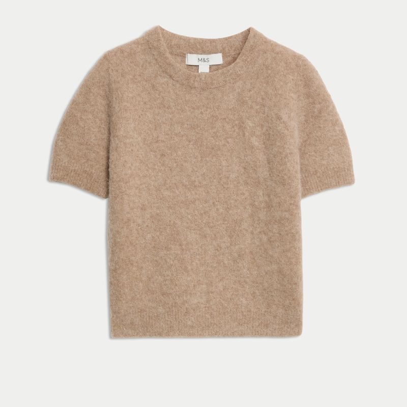 M&amp;amp;S, Brushed Alpaca Blend Knit Top 