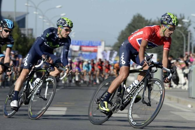 Benat Intxausti (Movistar) on the final day of the Tour of Beijing.